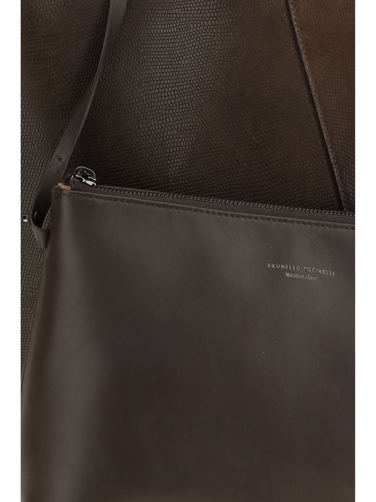 Brunello Cucinelli Women Leather Shopping Bag With Monili Detail BRUNELLO CUCINELLI
