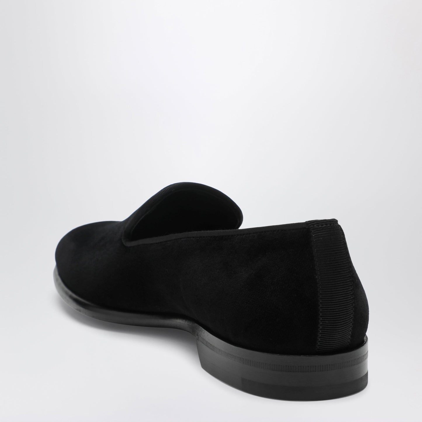 Dolce&Gabbana Black Velvet Goatskin Loafers Men DOLCE & GABBANA