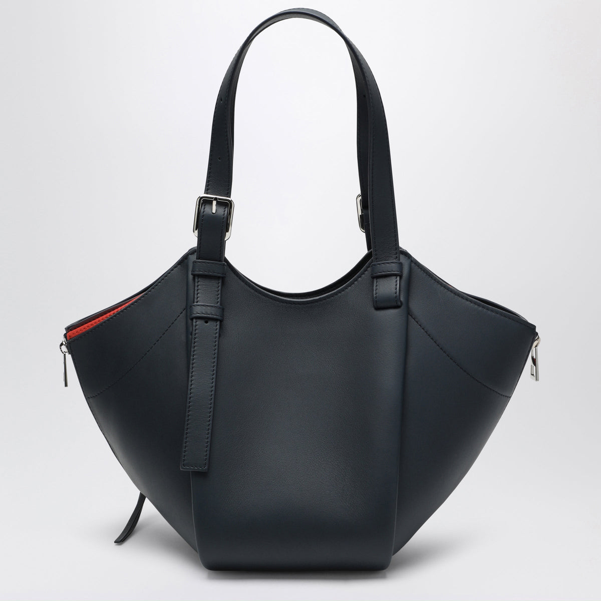 Loewe Dark Blue Layered Hammock Flip Leather Bag Women LOEWE