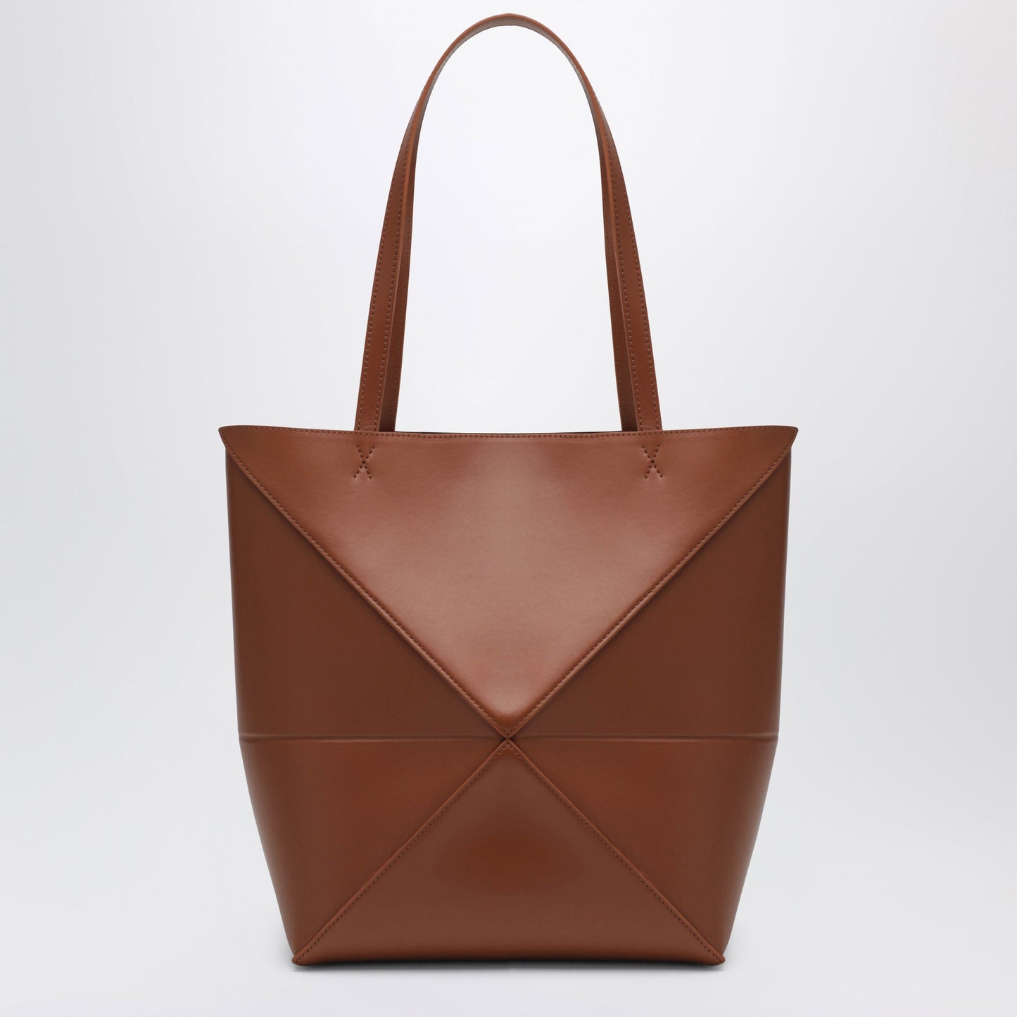 Loewe Medium Puzzle Fold Tote Bag In Light Brown Leather Women LOEWE