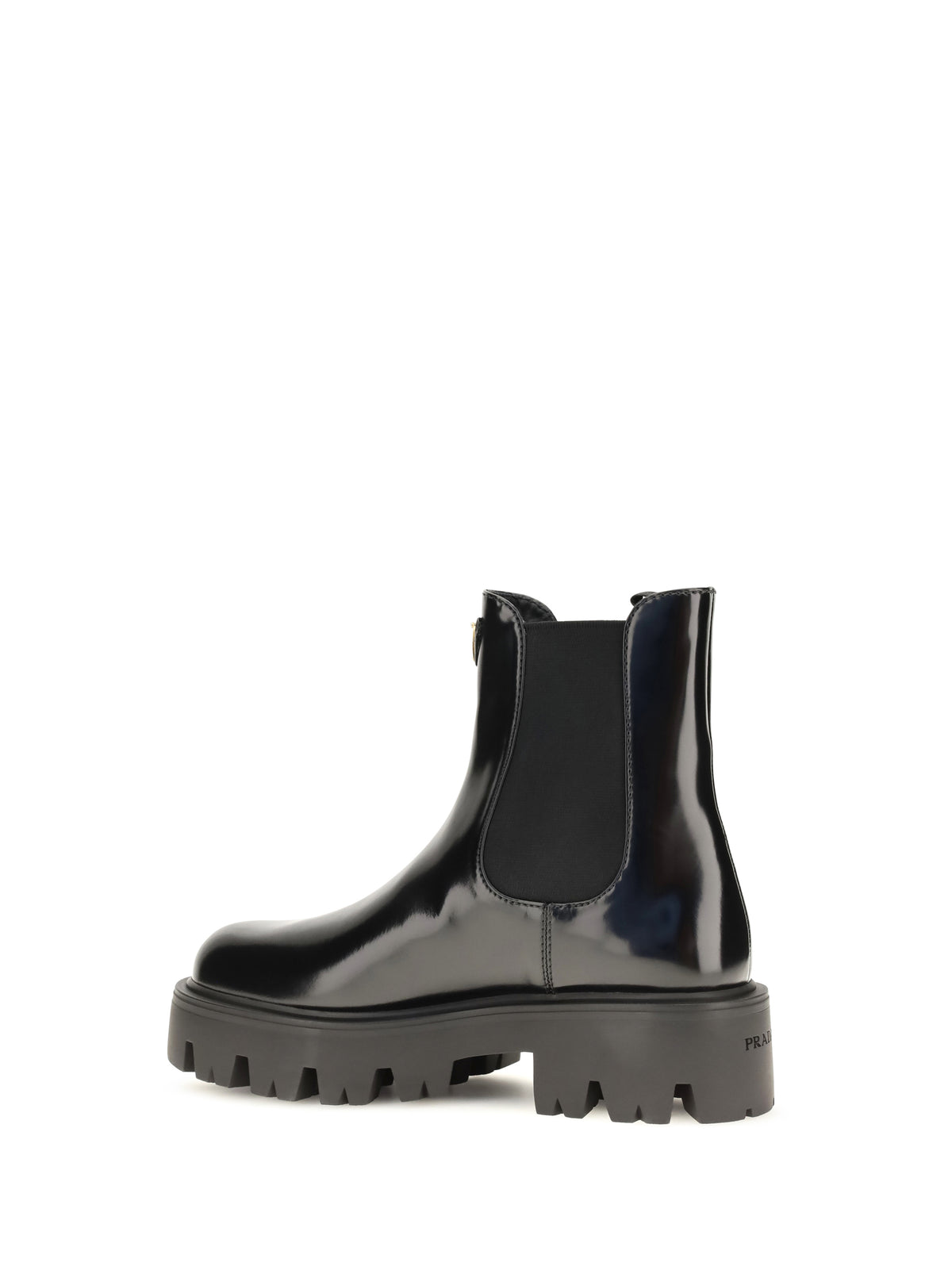 Prada Women Brushed Leather Ankle Boots