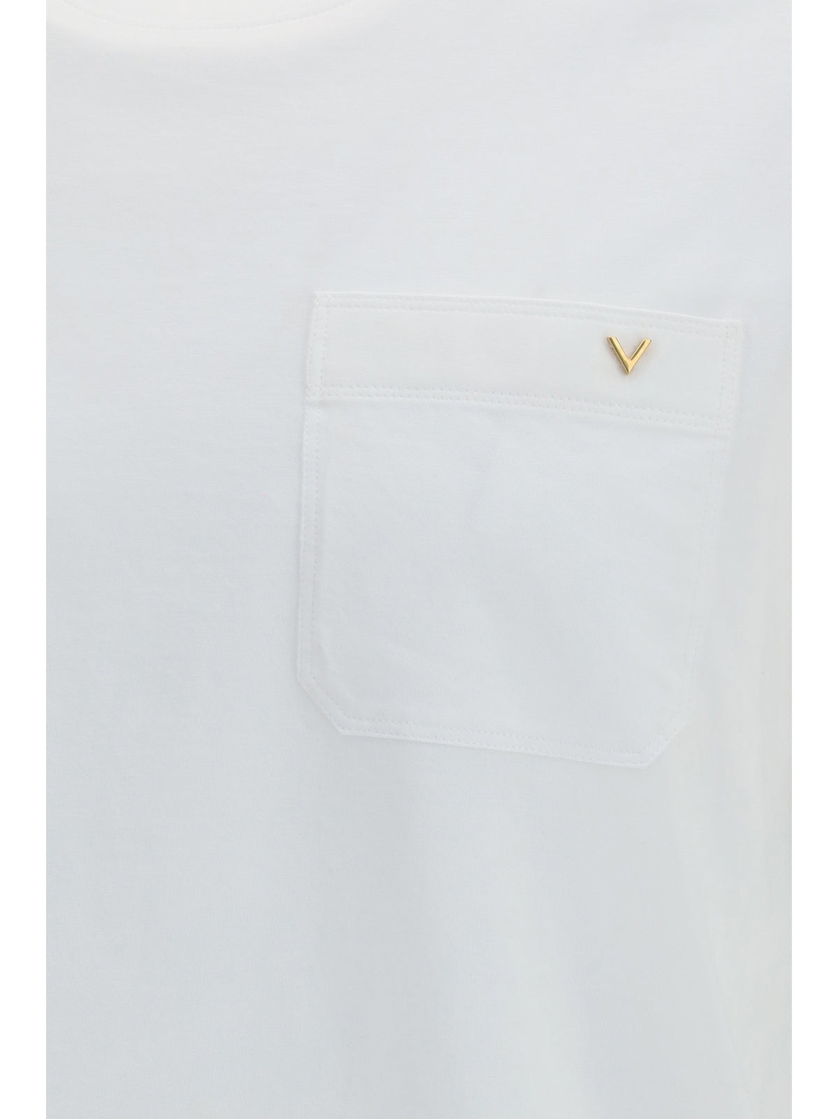 Valentino Men Cotton T-Shirt With Vgold VALENTINO