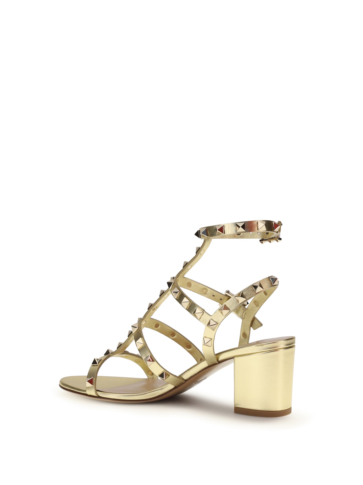 Valentino Garavani Women Rockstud Sandals Laminated Leather VALENTINO GARAVANI