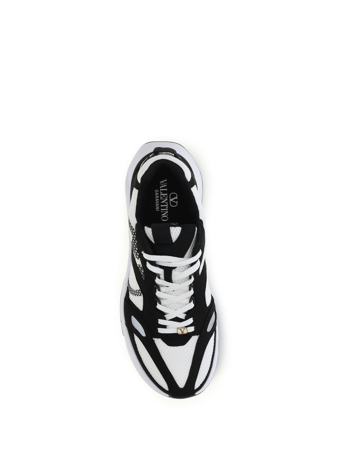 Valentino Garavani Men Demivee Mesh And Suede Sneakers