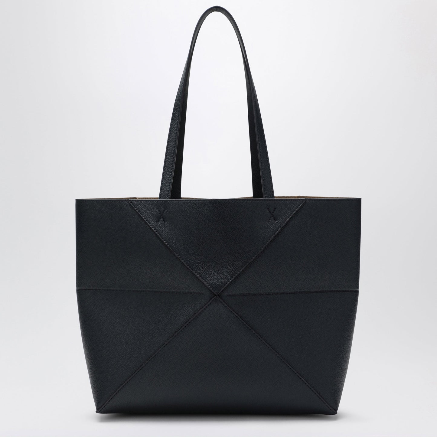 Loewe Medium Puzzle Fold Tote Bag In Navy Blue Leather Women LOEWE