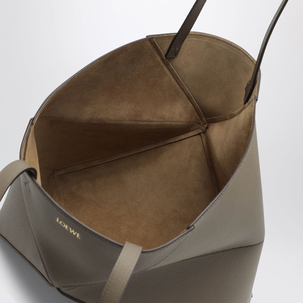 Loewe Medium Puzzle Fold Tote Bag In Taupe Grenade Leather Women LOEWE