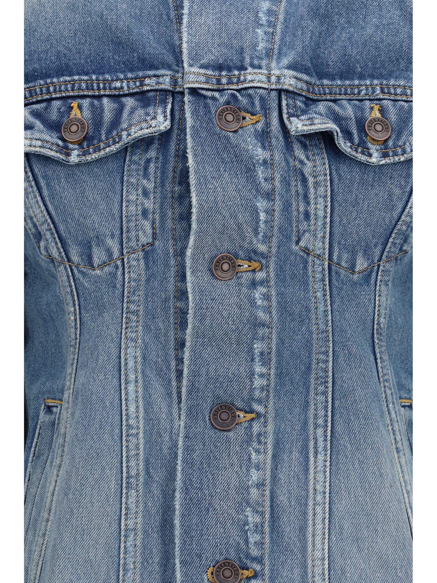 Balenciaga Women Hourglass Denim Jacket BALENCIAGA