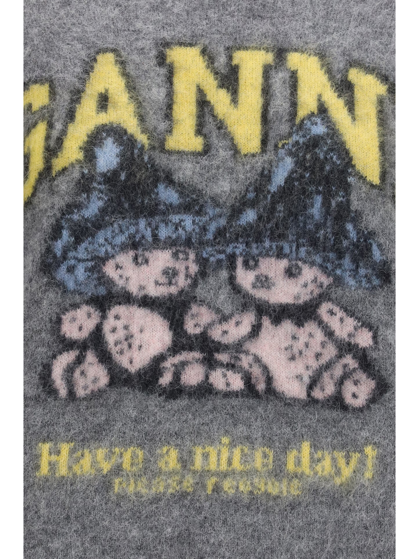 Ganni Women Mushroom Teddy Alpaca-Blend Sweater GANNI