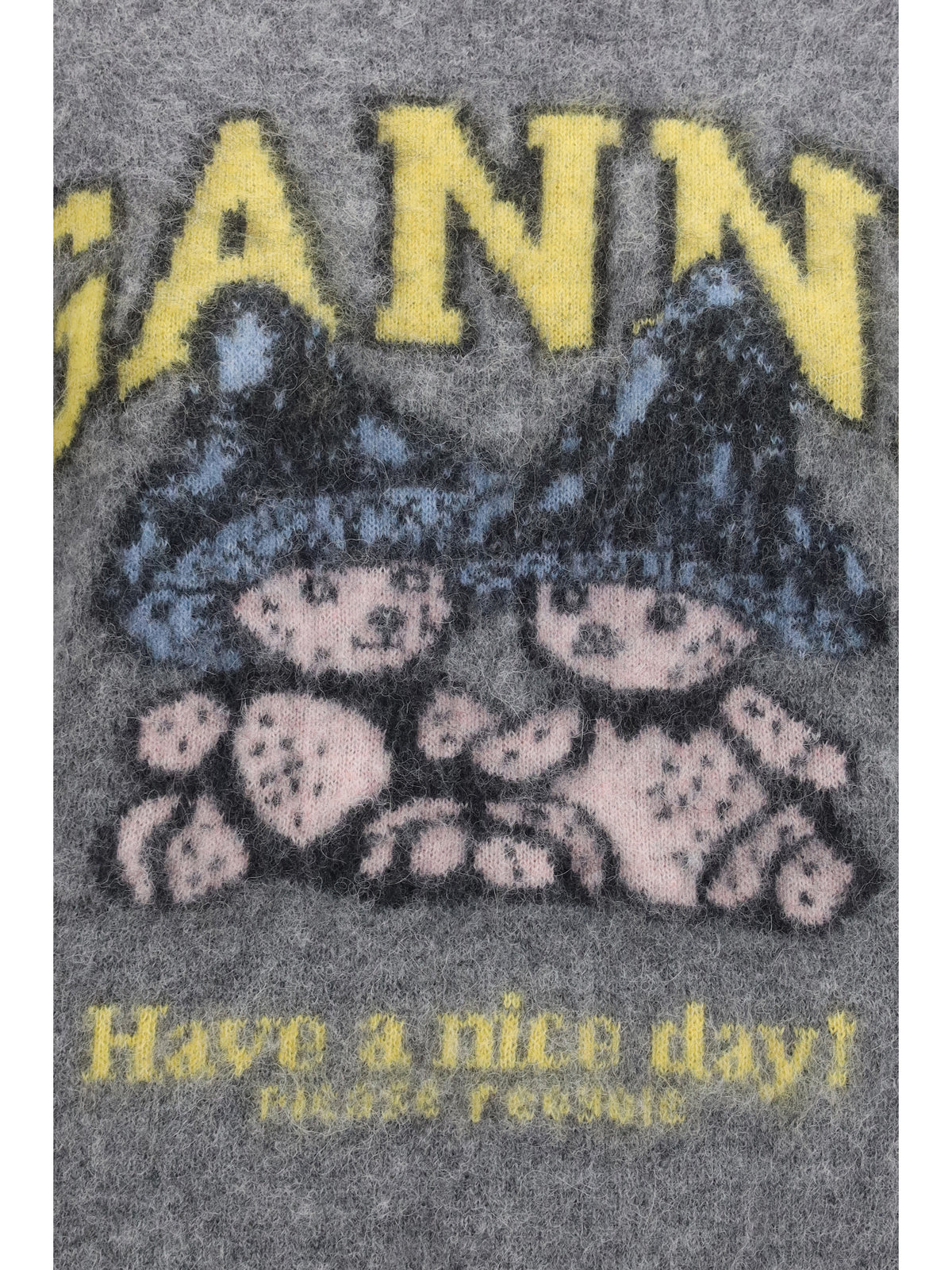 Ganni Women Mushroom Teddy Alpaca-Blend Sweater GANNI