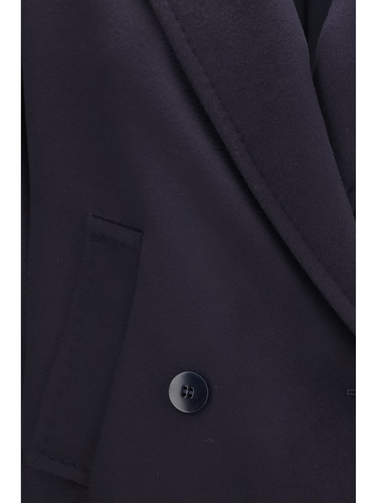 Max Mara Studio Women Double Breasted Wool Drap Coat