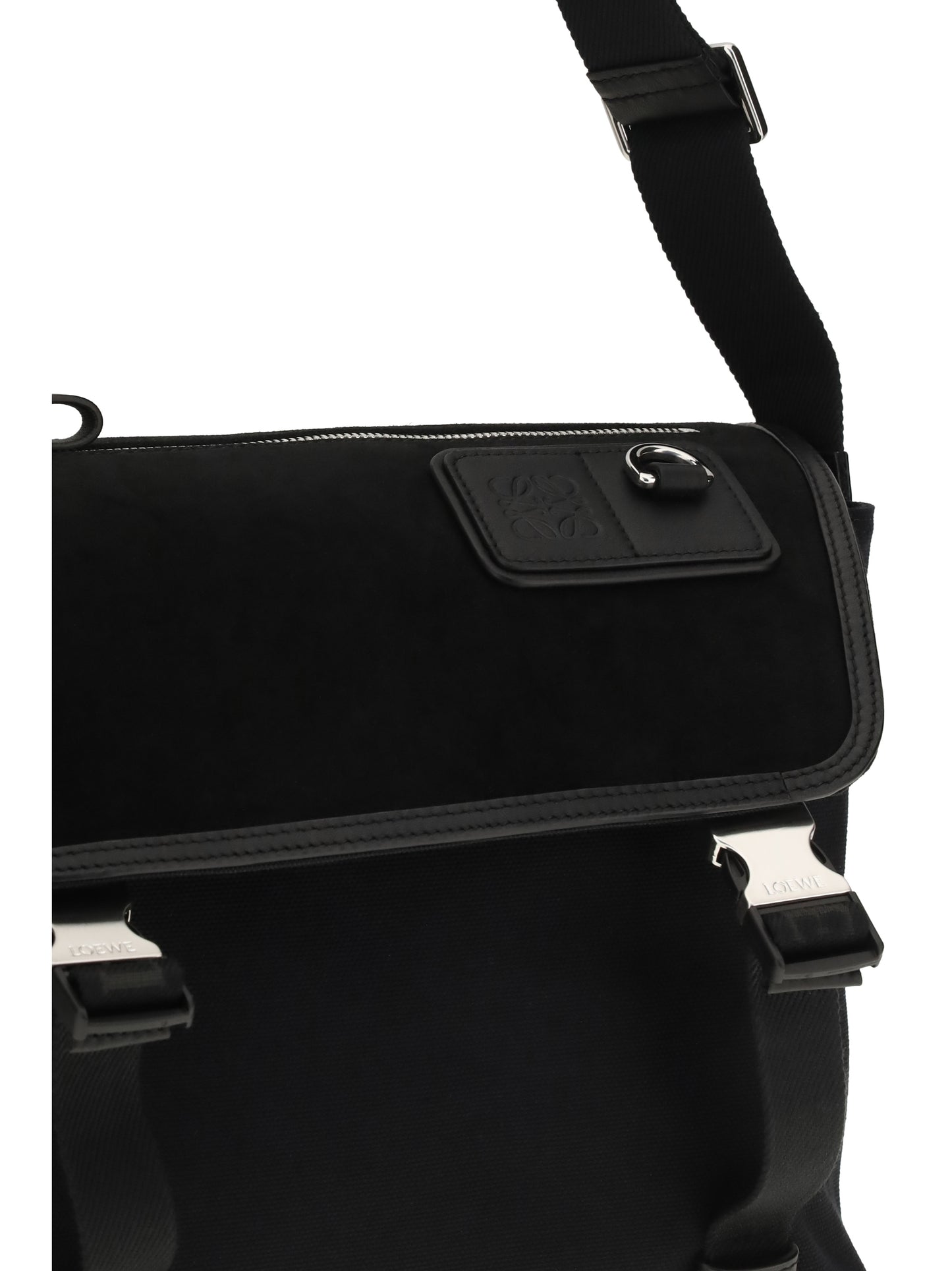 Loewe Men Medium Messenger Flex Bag In Canvas And Suede LOEWE