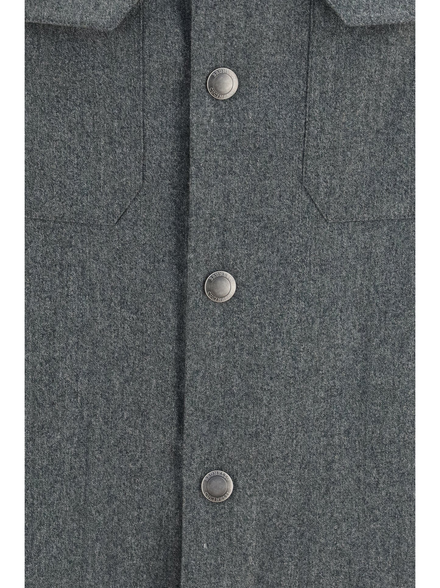 Brunello Cucinelli Men Virgin Wool Shirt BRUNELLO CUCINELLI