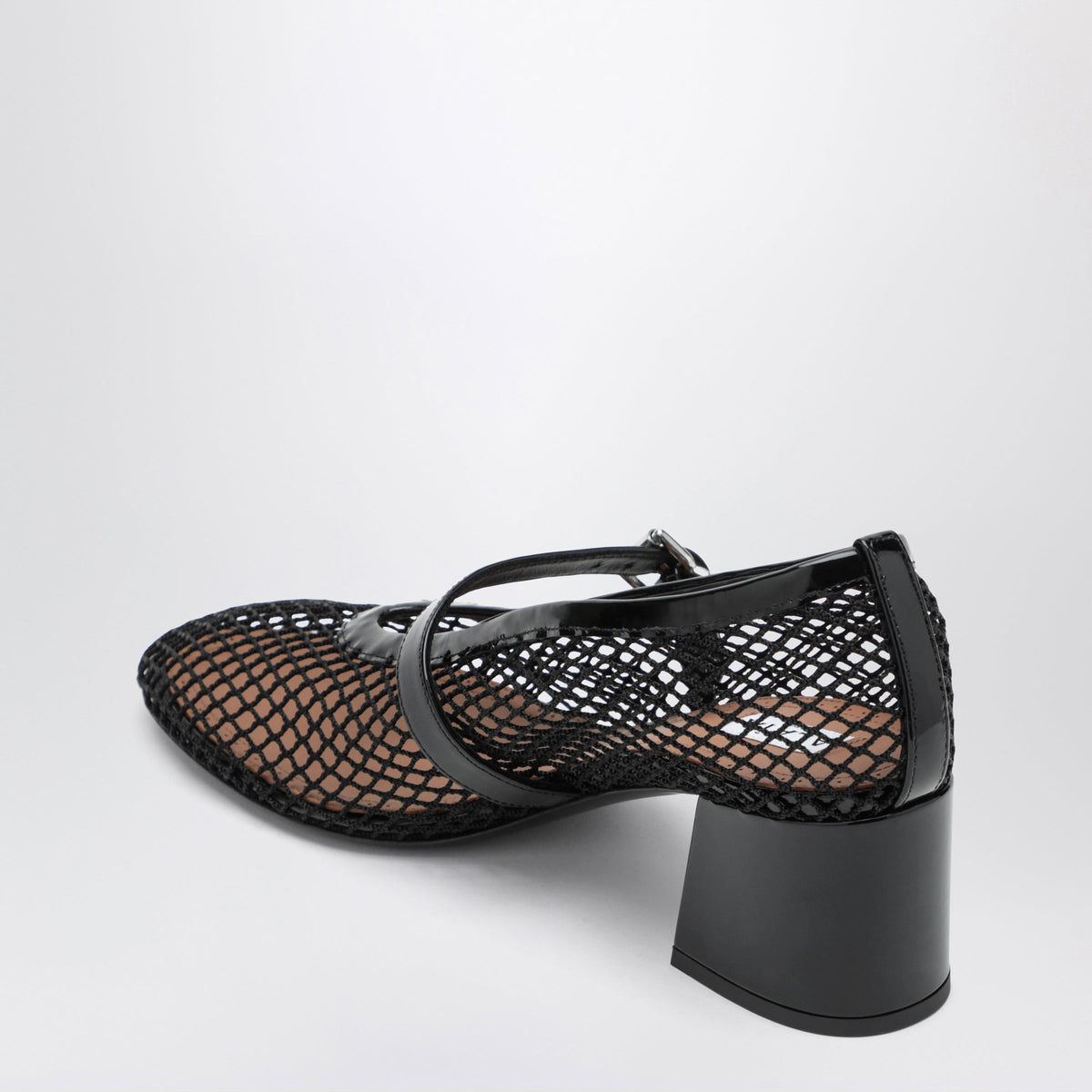 Alaia Black Mesh Mary Jane 55 Pumps Women ALAIA