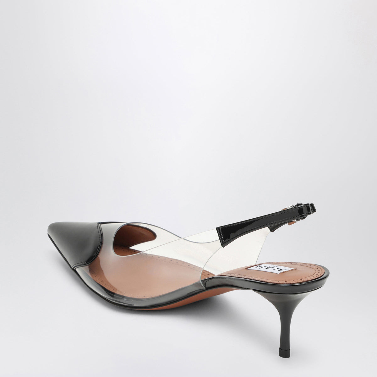 Alaia Le Coeur Black Patent Leather Slingback Women ALAIA