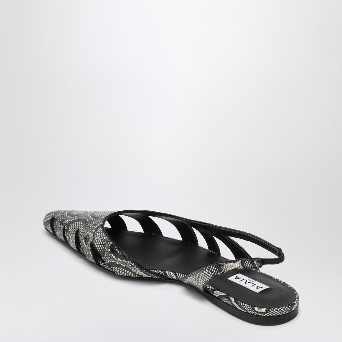 Alaia Slingback Ballerinas In Python-Effect Printed Leather Women ALAIA