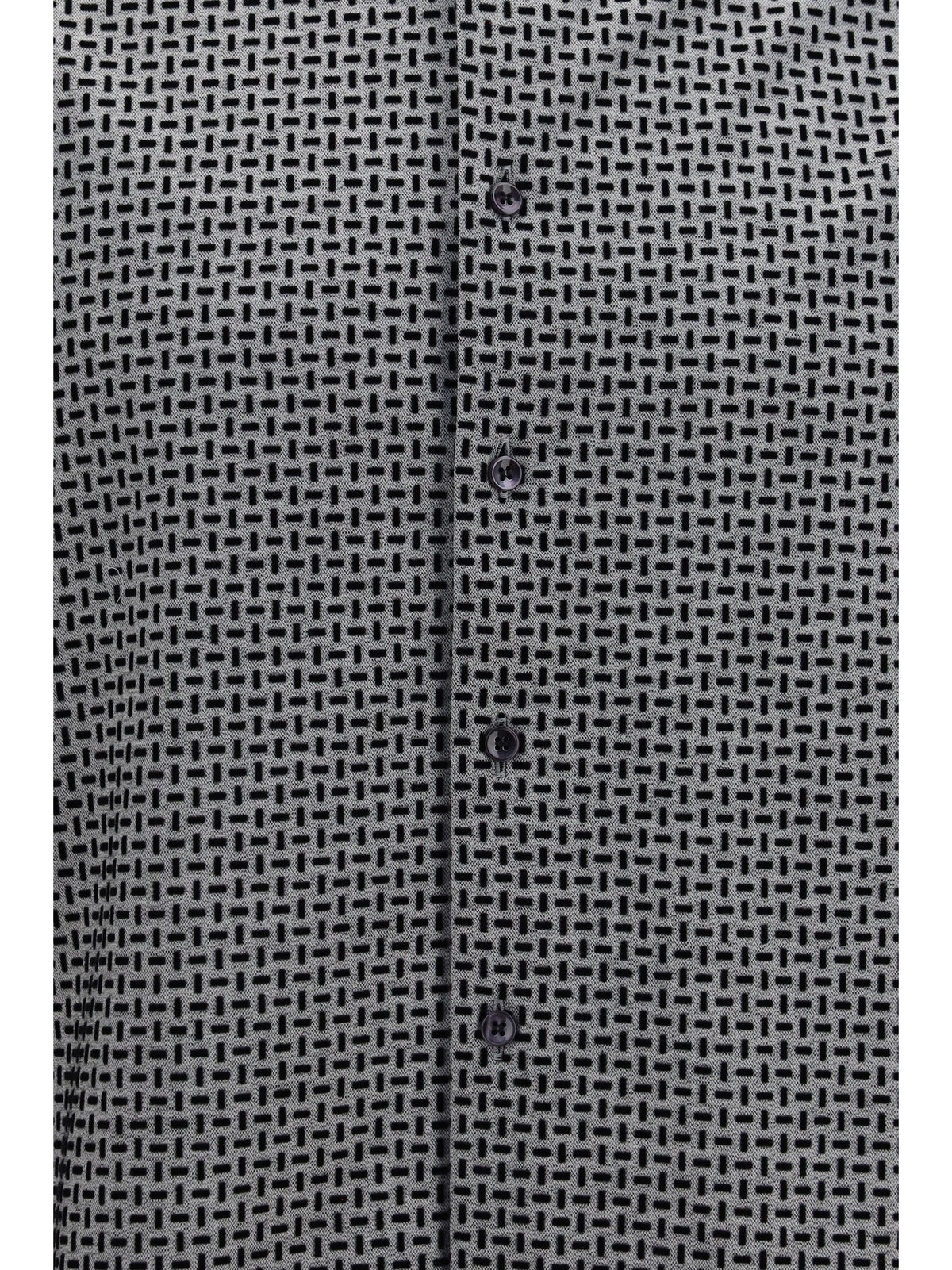 Giorgio Armani Men Cotton Shirt With Geometric Flock Print GIORGIO ARMANI