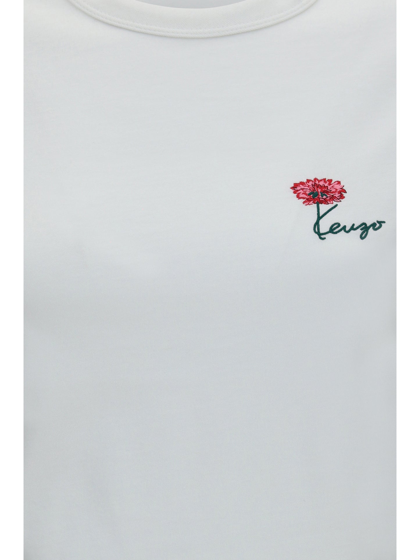 Kenzo Women Kenzo Tulip Embroidered Cotton T-Shirt KENZO