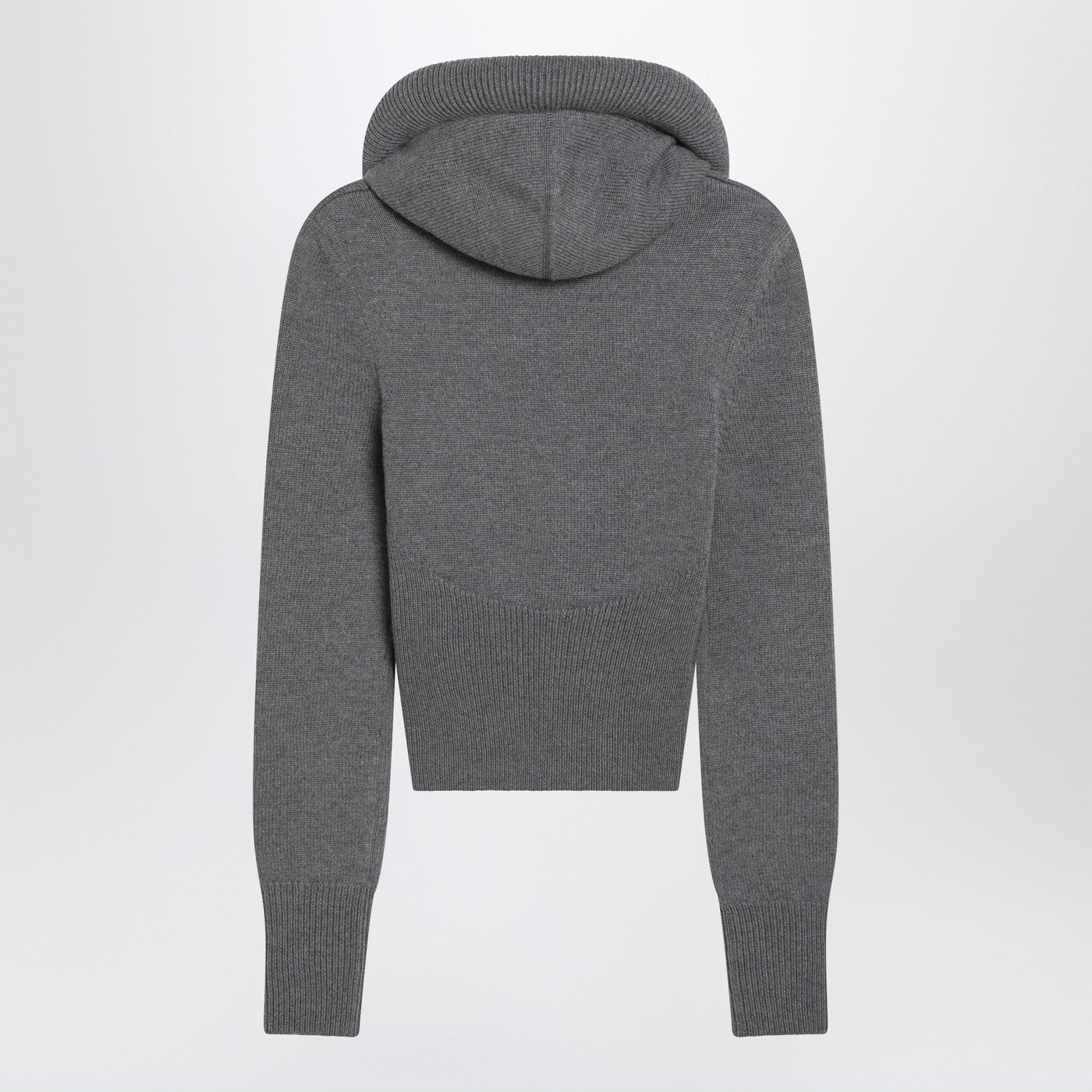 Alaia Gray Wool Hoodie Women ALAIA