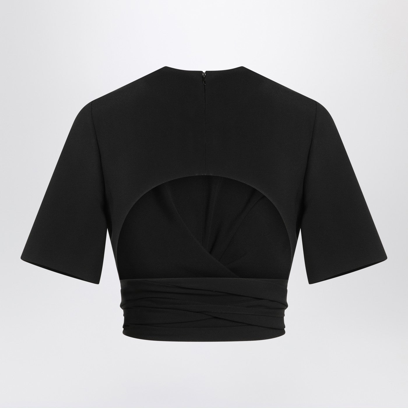 Alaia Black Crossed Top In Viscose Jersey Women ALAIA