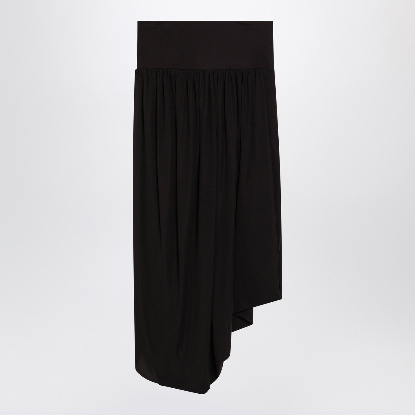 Alaia Ebony Brown Fluid Jersey Skirt Women ALAIA