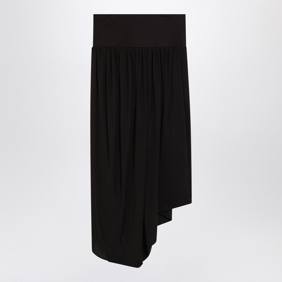 Alaia Ebony Brown Fluid Jersey Skirt Women ALAIA