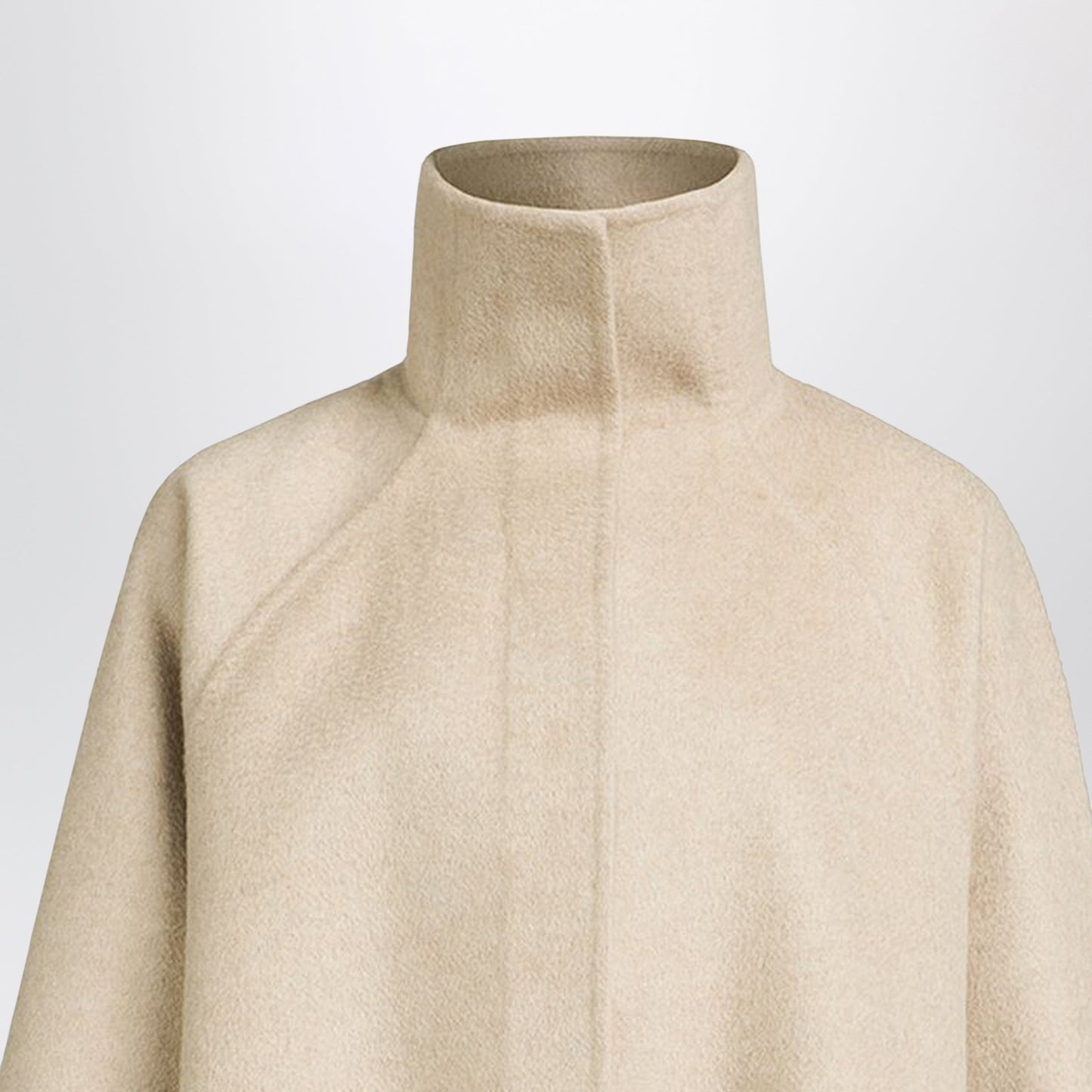 Alaia Asymmetric Double-Face Cashmere Coat In Beige Women ALAIA