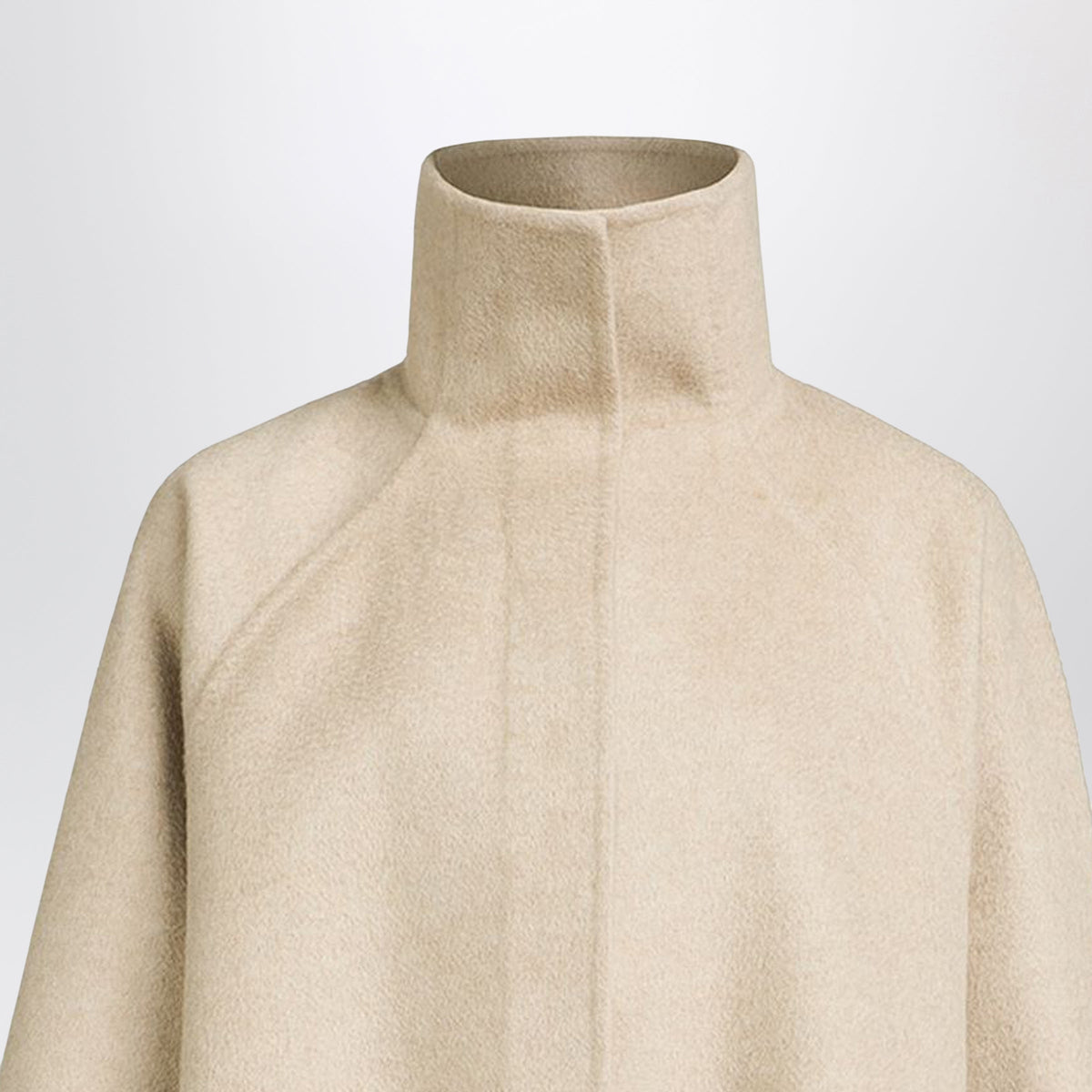 Alaia Asymmetric Double-Face Cashmere Coat In Beige Women ALAIA