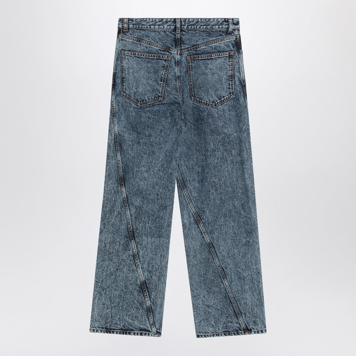 Alaia Twisted Stonewashed Denim Jeans Women ALAIA