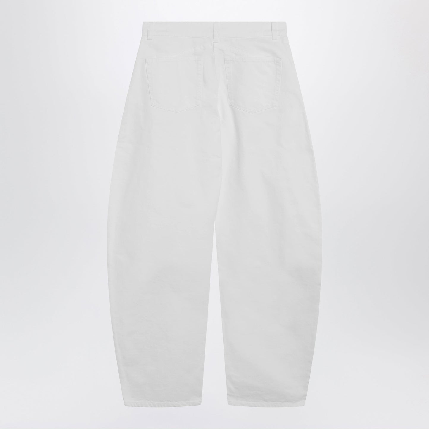 Alaia Low-Rise Rounded Jeans In White Denim Women ALAIA
