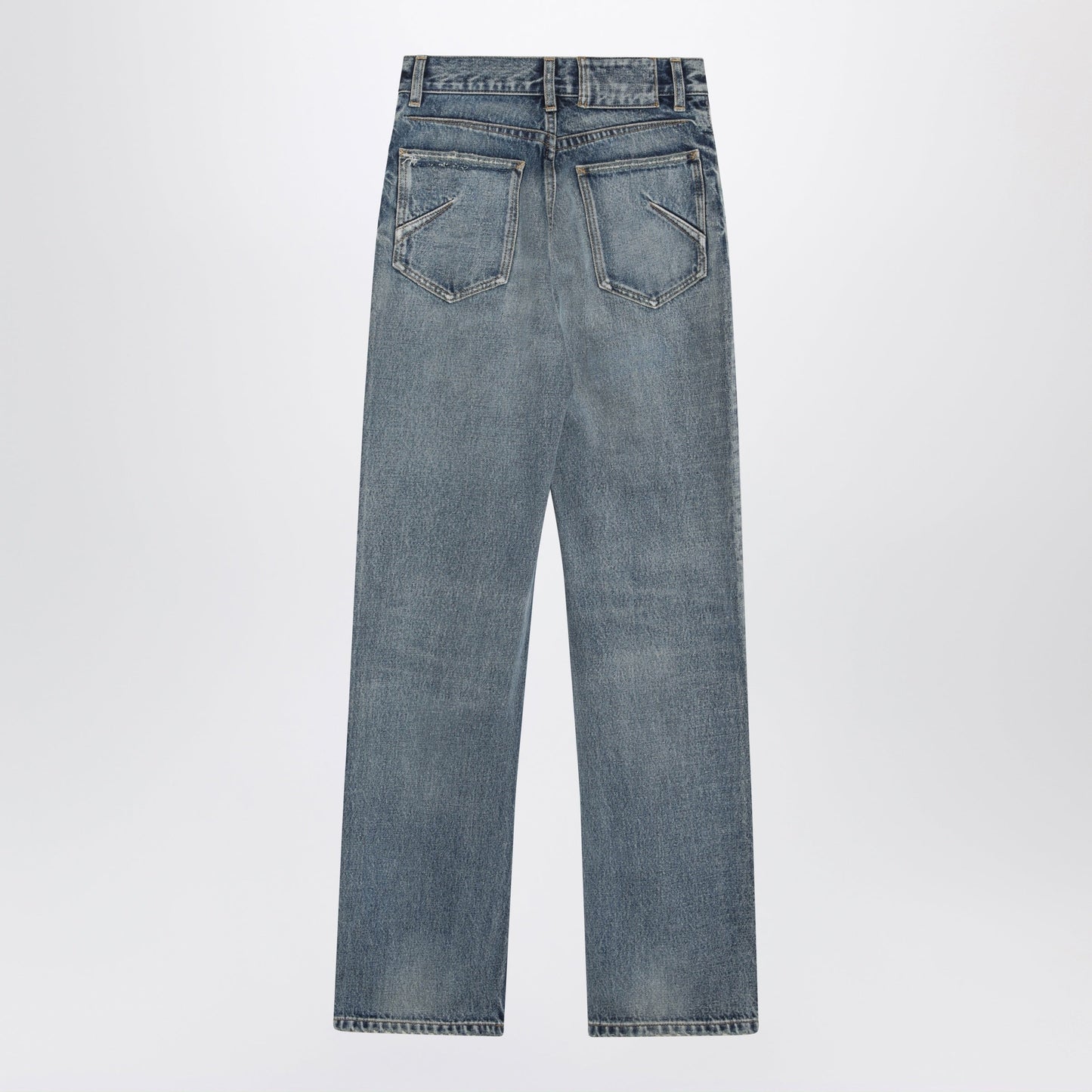 Alaia Straight-Leg Denim Jeans In Dirty Wash Cotton Women ALAIA