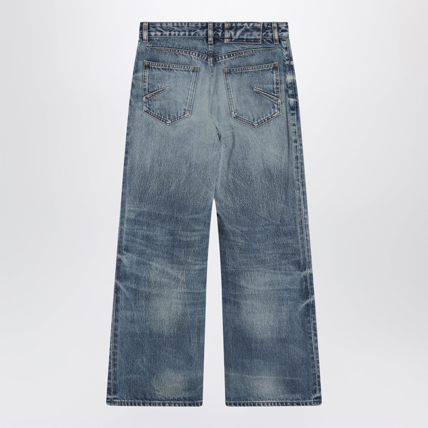 Alaia Flared Ankle-Length Denim Jeans In Light Sand Wash Women ALAIA