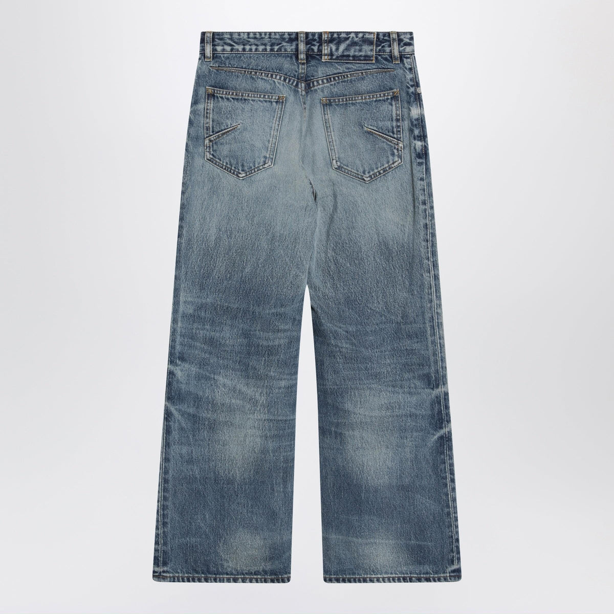 Alaia Flared Ankle-Length Denim Jeans In Light Sand Wash Women Women ALAIA