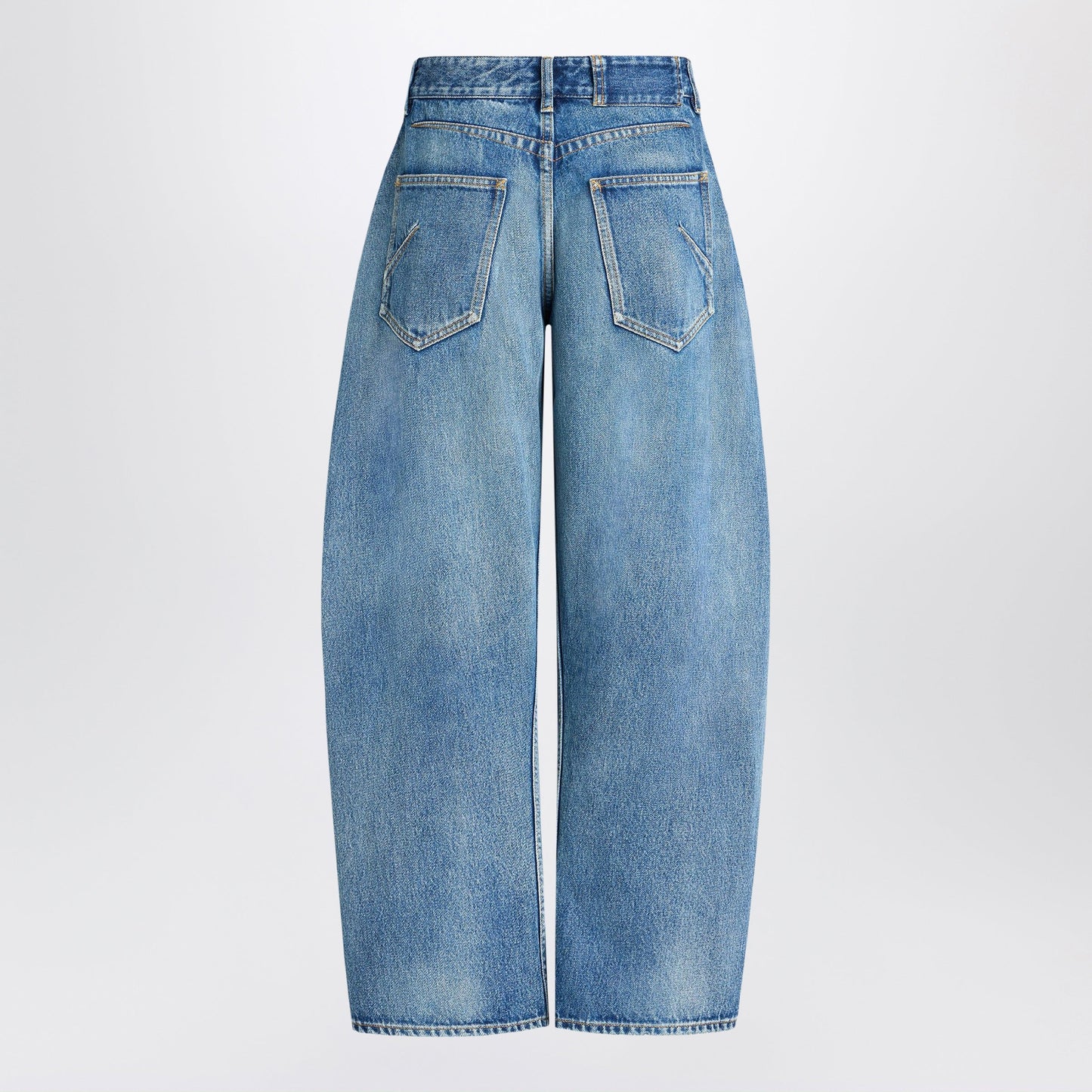Alaia Rodeo Trousers In Vintage Blue Denim Women ALAIA