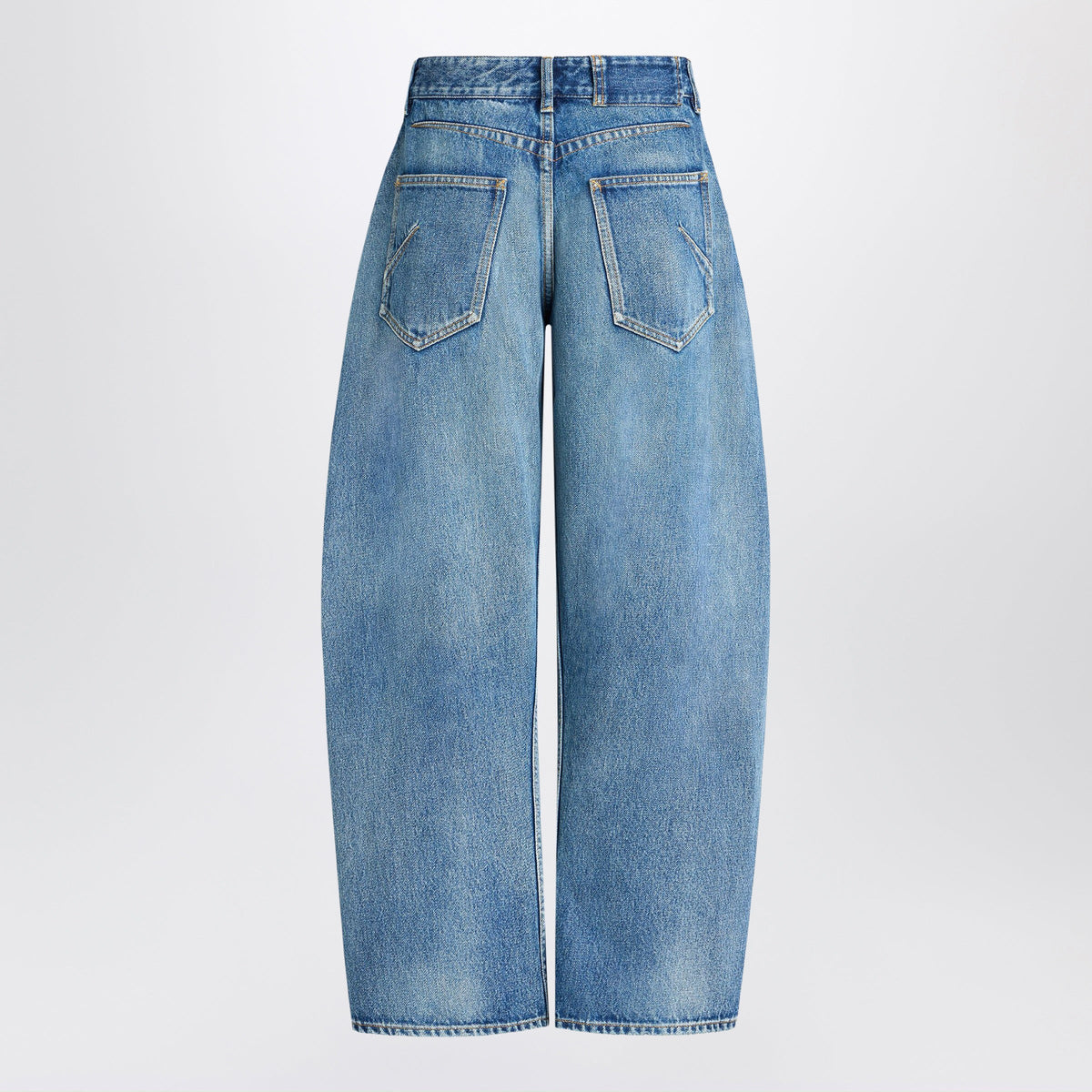 Alaia Rodeo Trousers In Vintage Blue Denim Women ALAIA