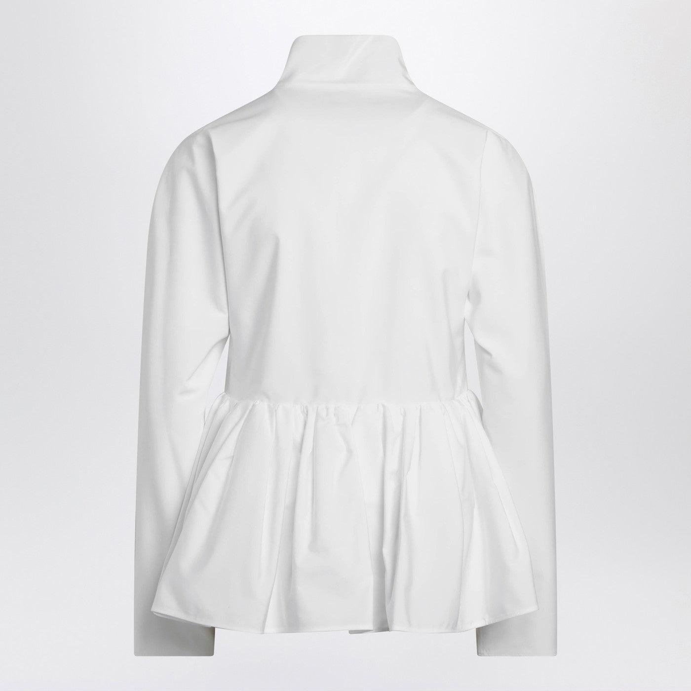 Alaia White Cotton Poplin Peplum Jacket Women ALAIA