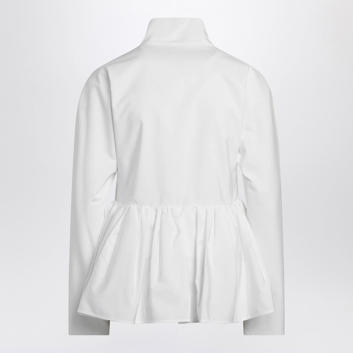 Alaia White Cotton Poplin Peplum Jacket Women ALAIA