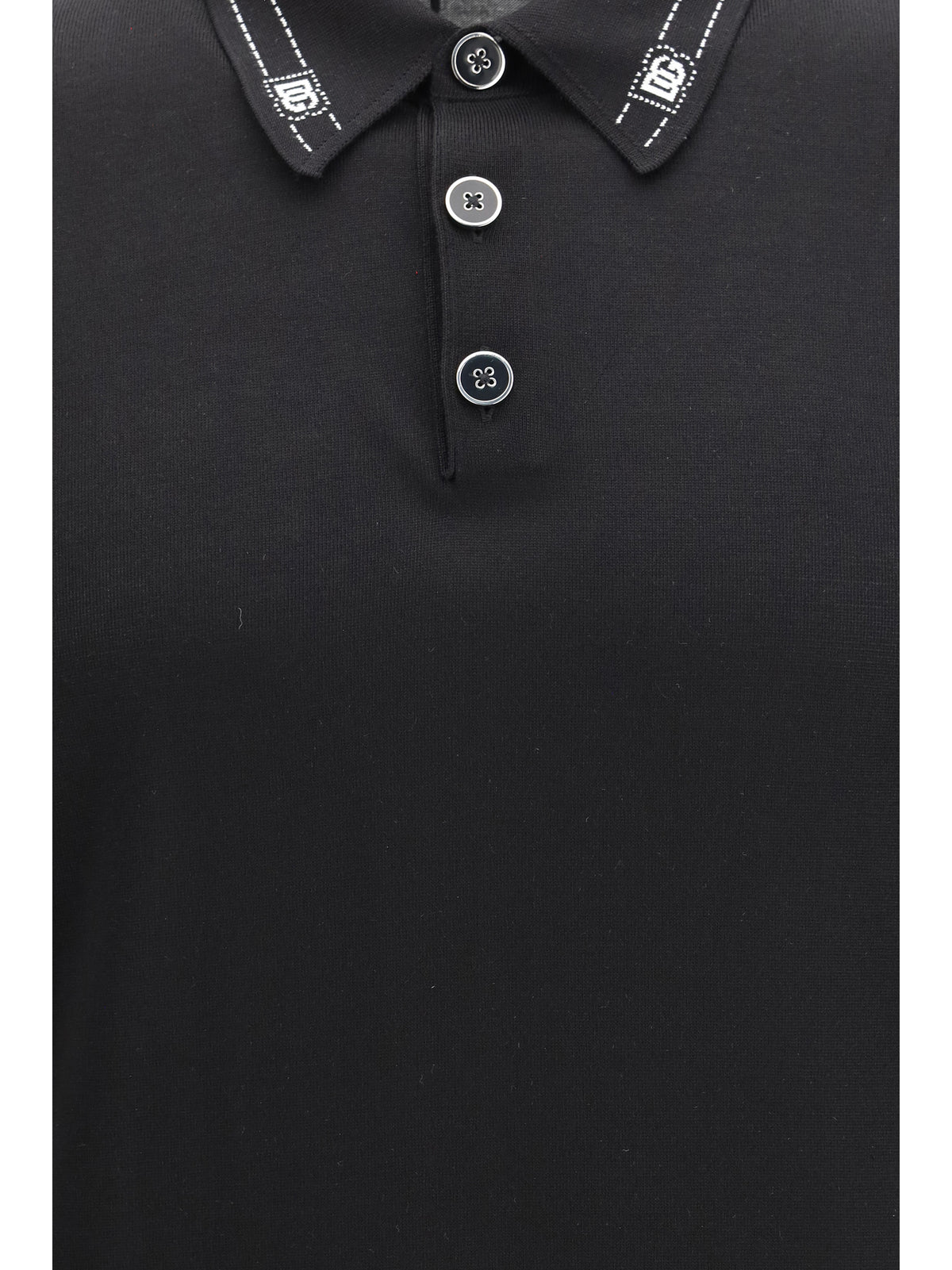 Dolce & Gabbana Men Silk Polo With Collar And Short Sleeves DOLCE & GABBANA