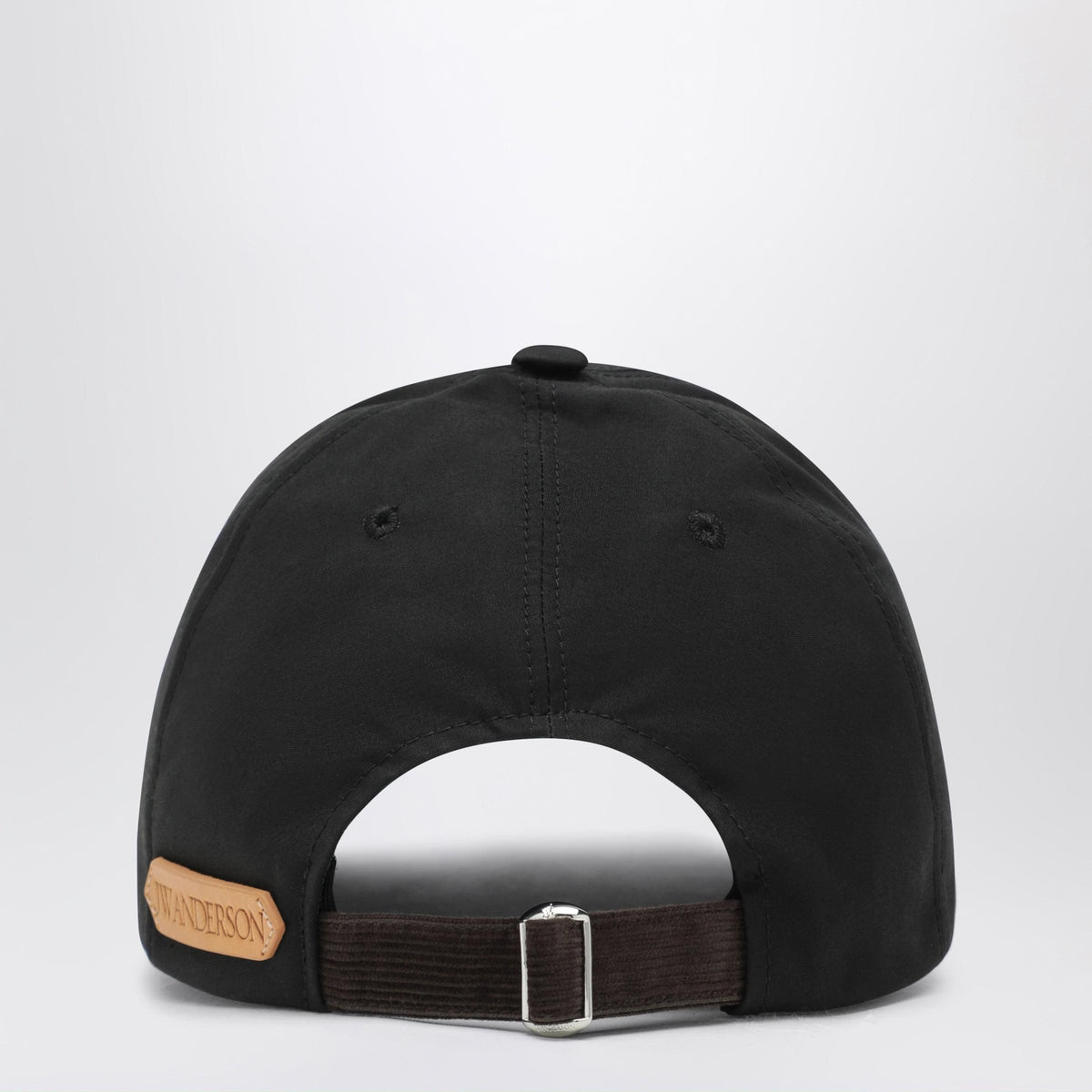 Jw Anderson Black Waxed Cotton Baseball Cap Men Men J.W. ANDERSON