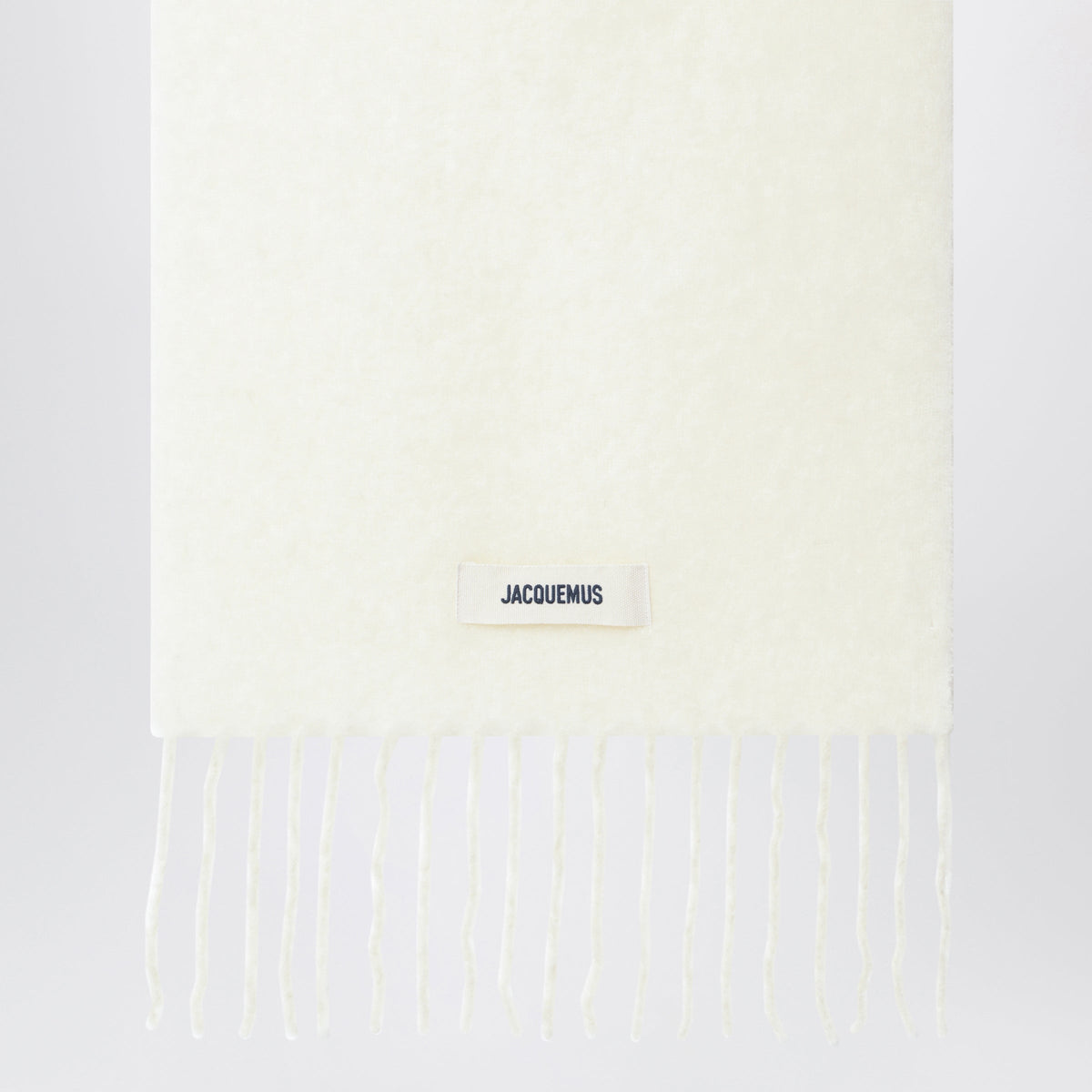 Jacquemus Ivory White Mohair And Alpaca Carro Scarf Women JACQUEMUS