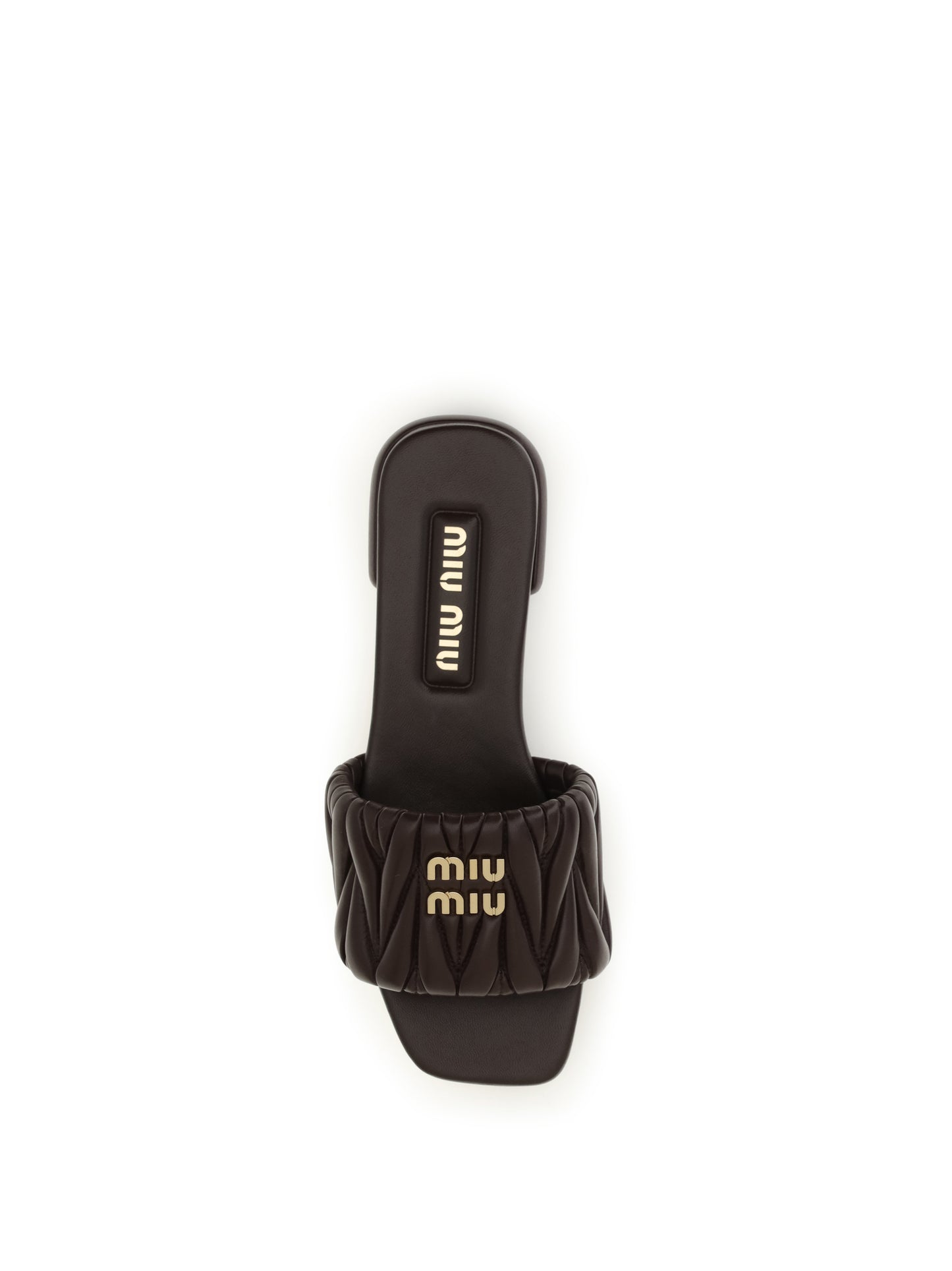 Miu Miu Women Matelassé Nappa Leather Sandals MIU MIU