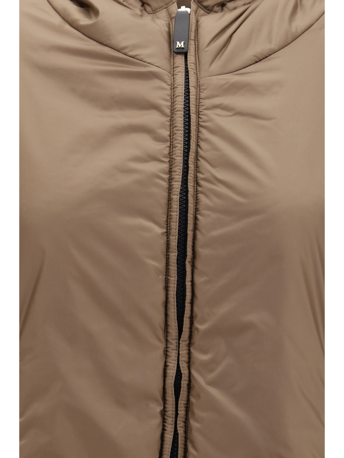 Max Mara The Cube Women Hooded Padded Vest In Water Repellent Canvas MAX MARA THE CUBE
