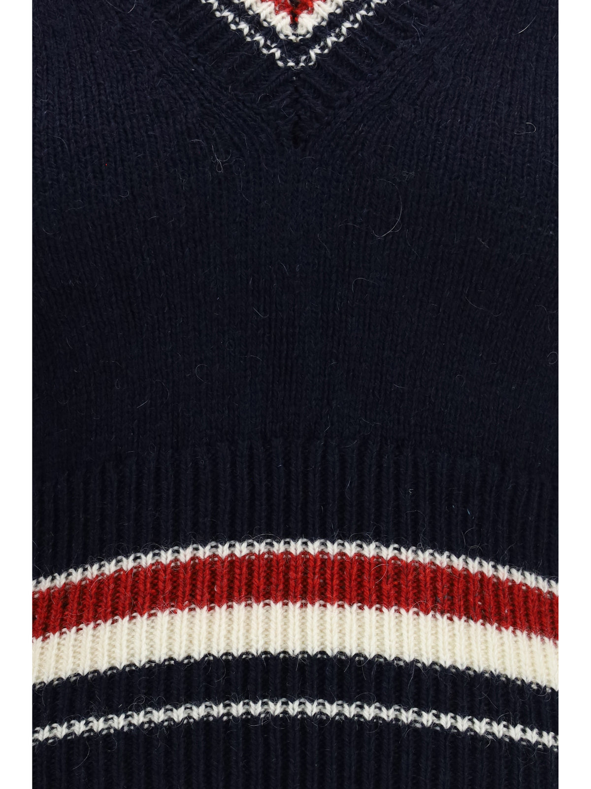 Thom Browne Women Hector Striped V-Neck Vest THOM BROWNE