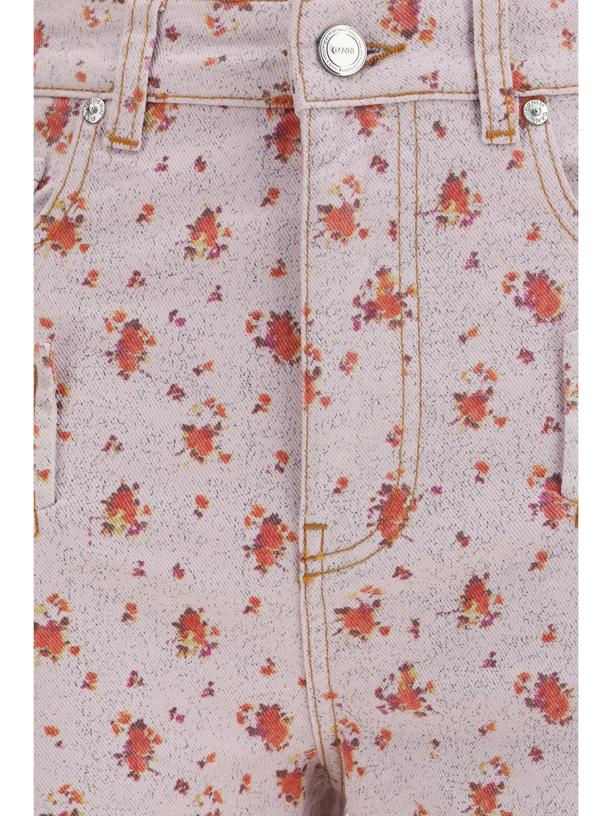 Ganni Women Printed Capri Pants GANNI