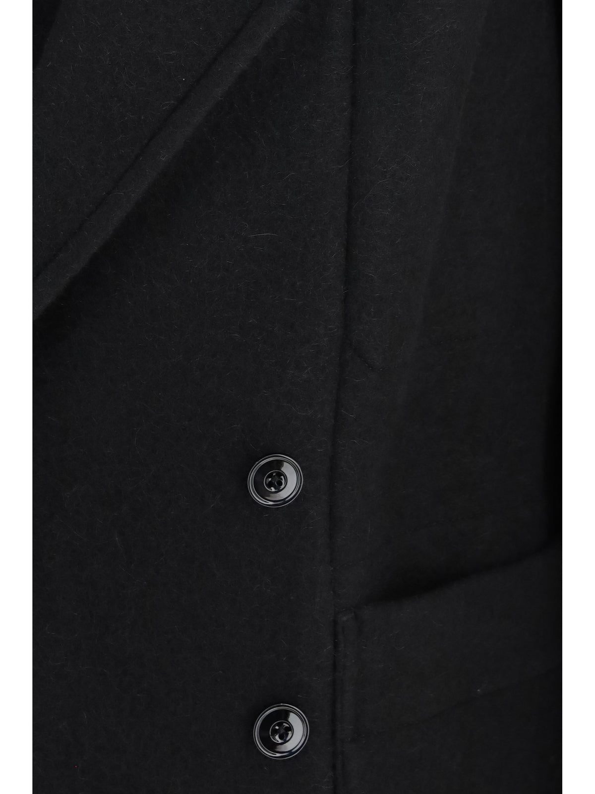 Lemaire Men Short Double-Breasted Wool And Alpaca Coat LEMAIRE