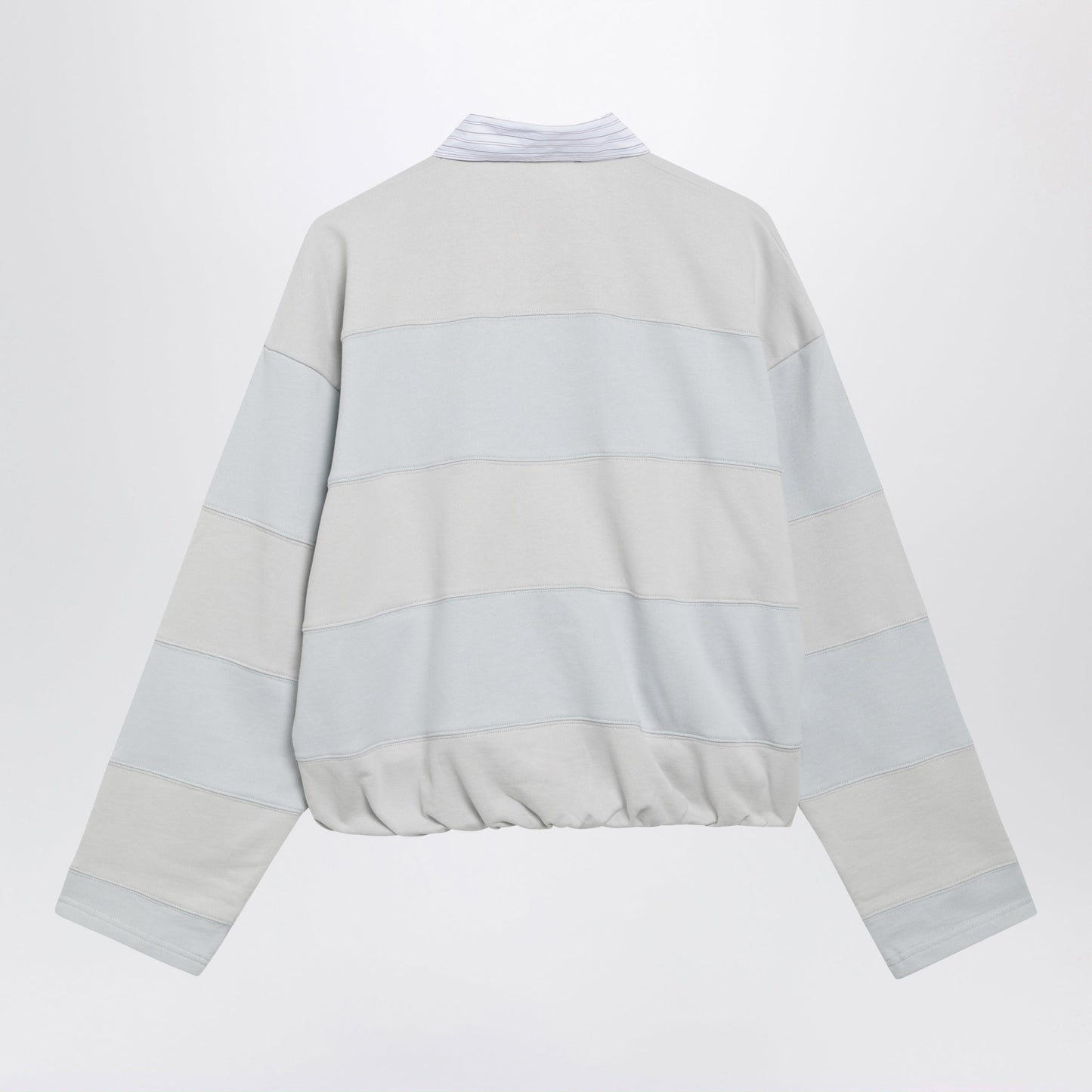 Acne Studios Light Blue/Gray Striped Polo Sweatshirt Women ACNE STUDIOS