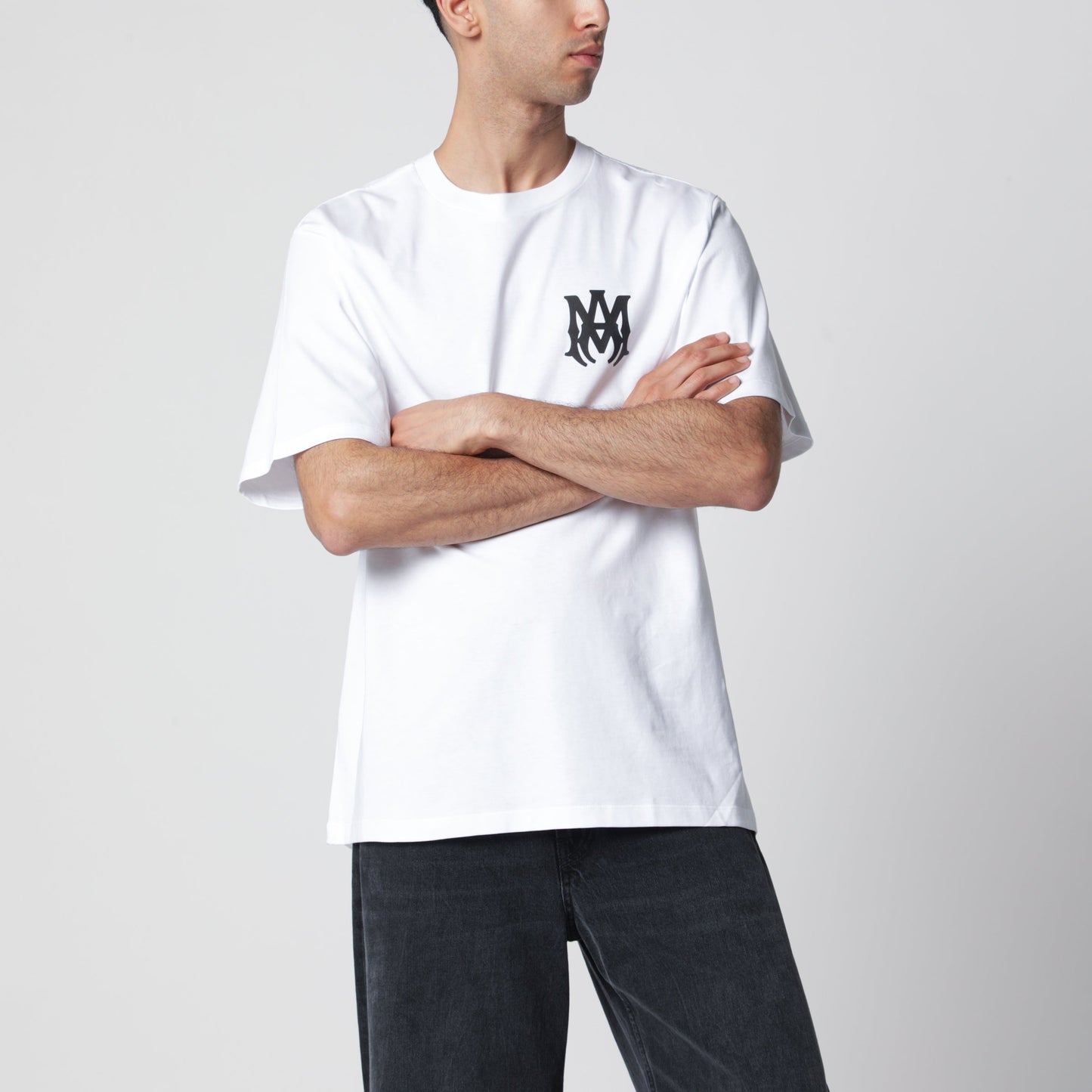 Amiri White Cotton T-Shirt With Logo Print Men AMIRI