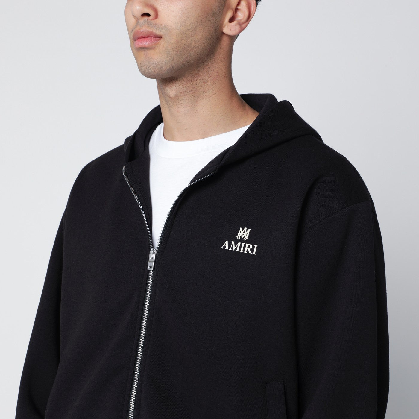 Amiri Black Cotton-Blend Zip Sweatshirt Men AMIRI