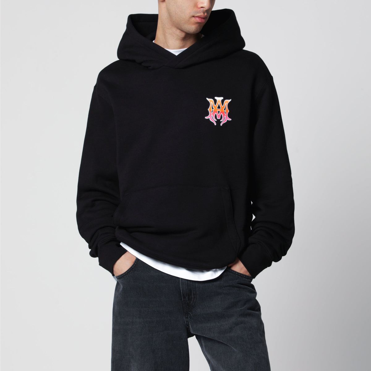 Amiri Black Hoodie With Logo Men AMIRI