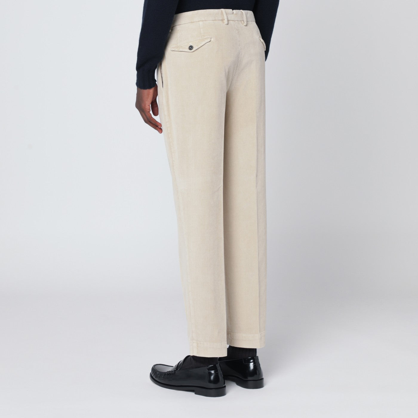 Santaniello Off-White Corduroy Trousers Men Santaniello