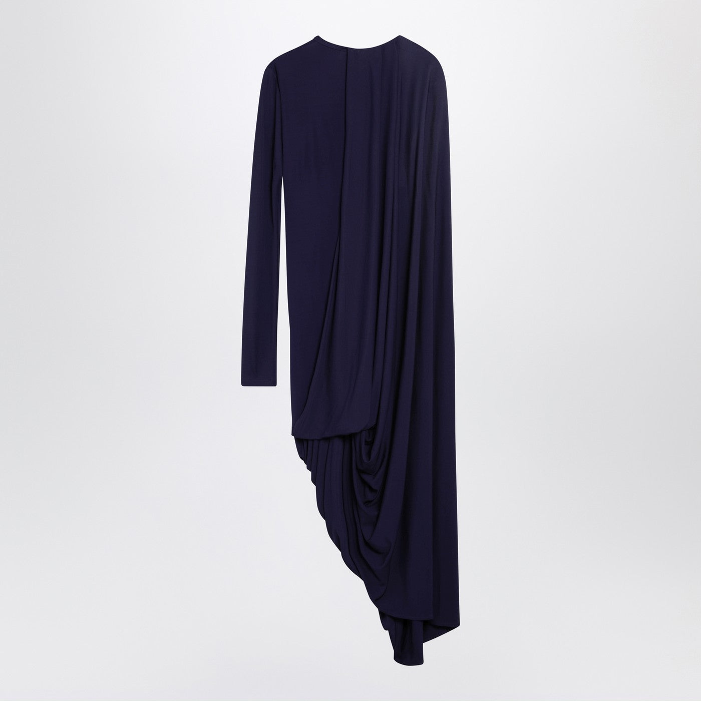 Sportmax Dark Purple Draped Asymmetric Dress Women SPORTMAX